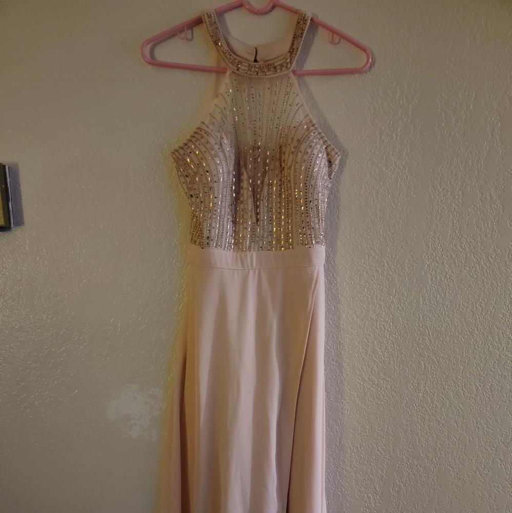 Blush prom dress